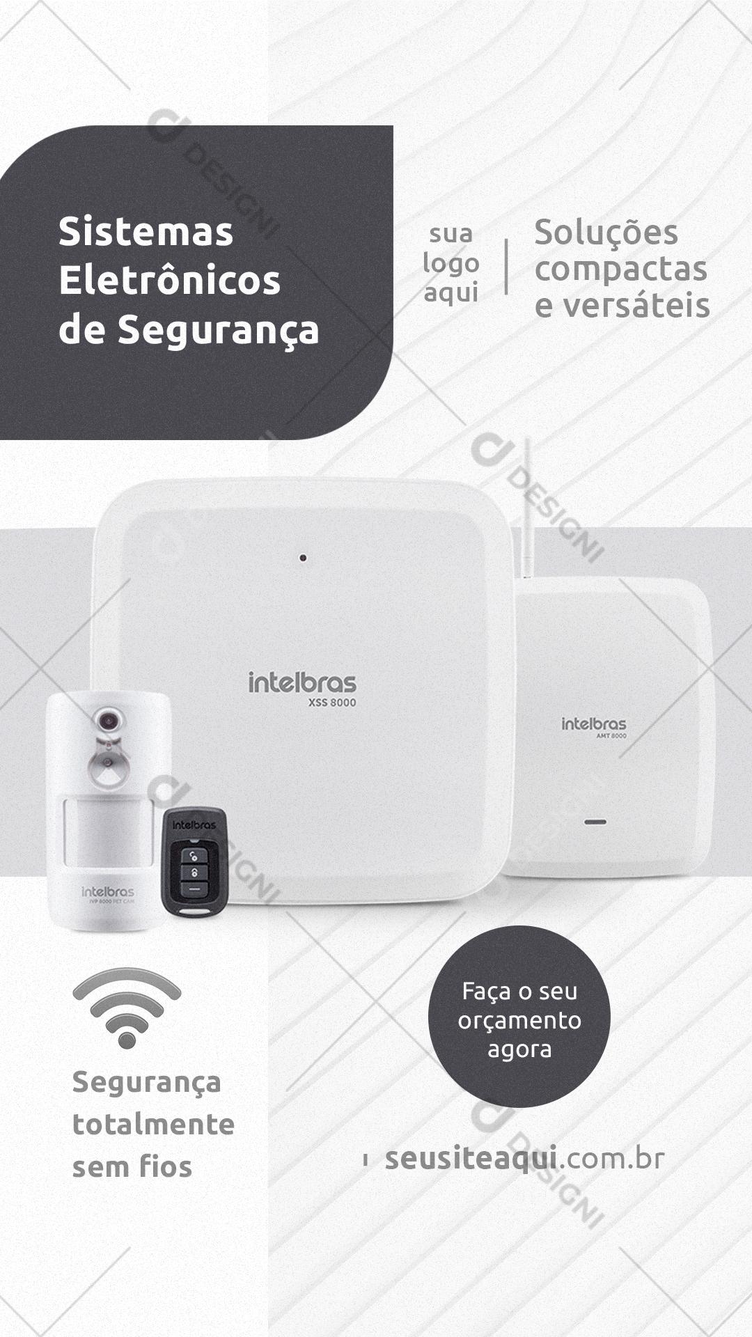 Post Story Sistema Eletrônicos Social Media PSD Editável