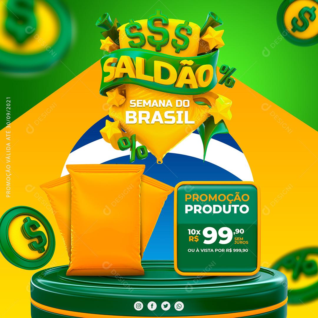 Venda de Produtos Promoção 7 de Setembro Social Media PSD Editável