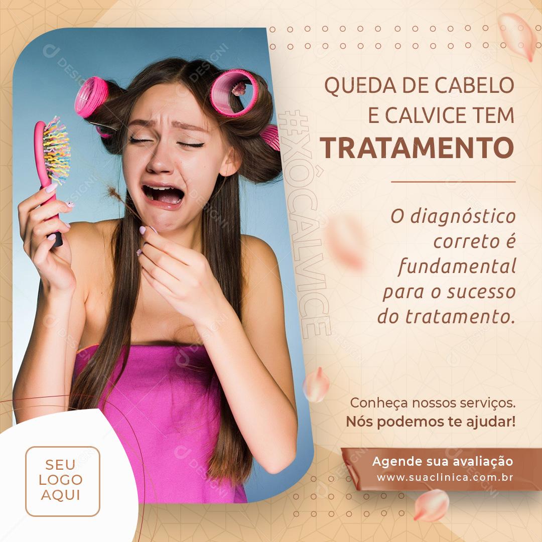 Queda de Cabelo Social Media PSD Editável