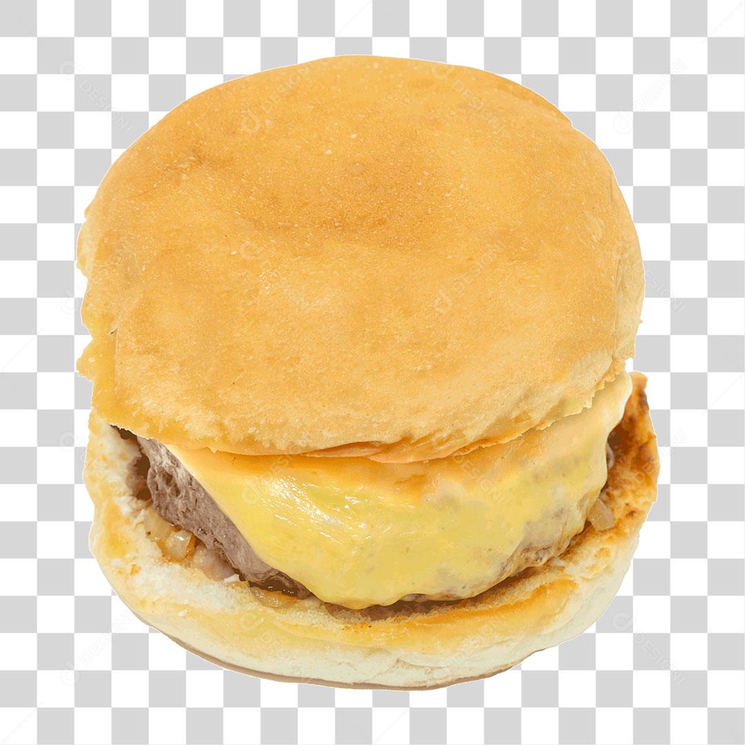 Hambúrguer Vista de Cima PNG Fundo Transparente