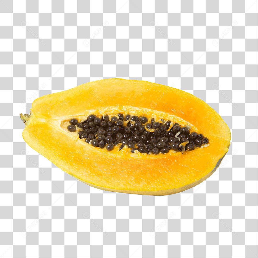 Metade de um Mamão PNG Transparente Sem Fundo