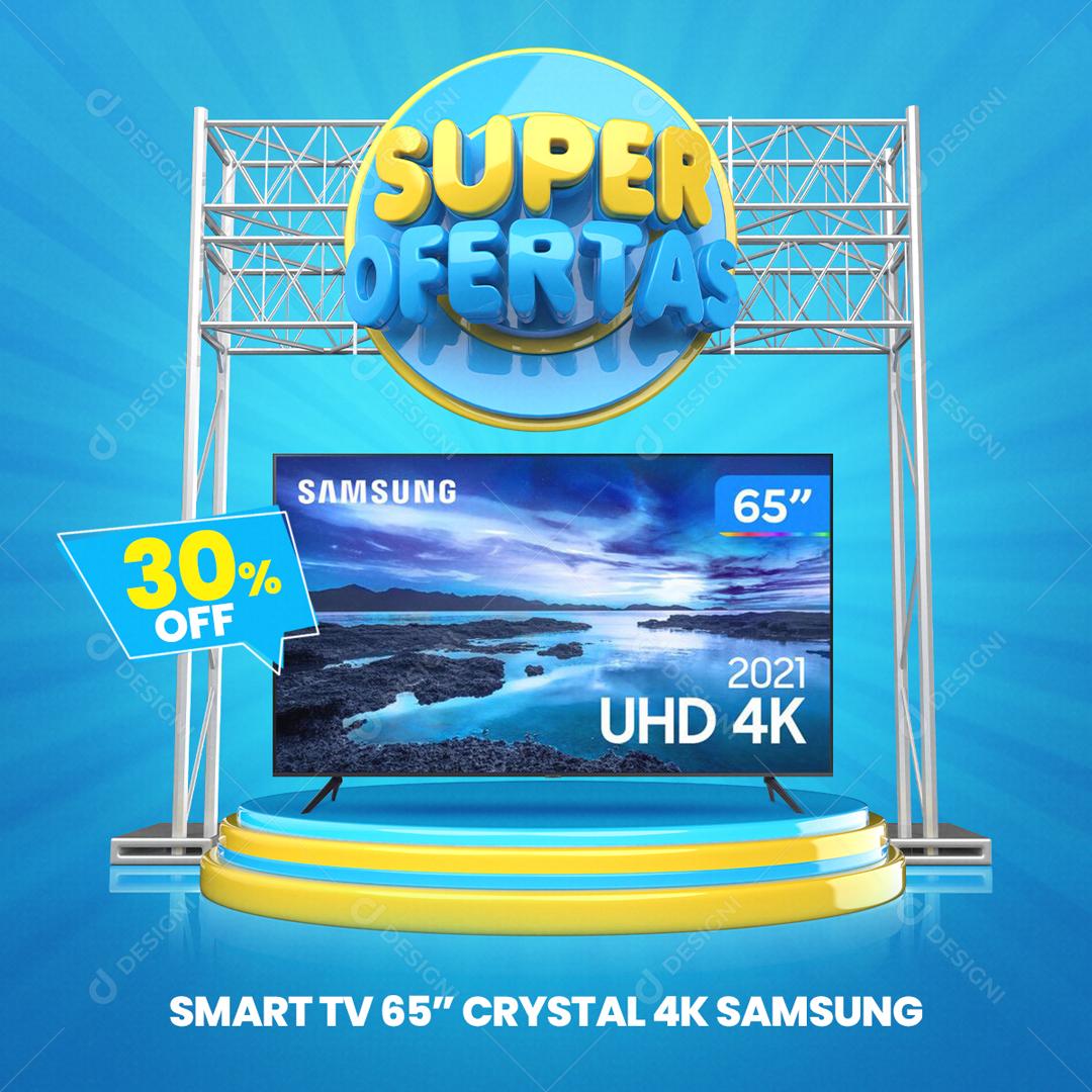 Post Feed Loja Super Oferta Produto TV Eletrodomésticos Social Media PSD Editável