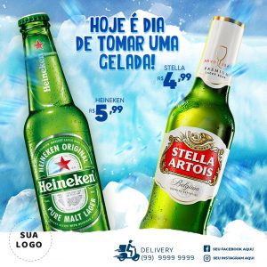 Post Hoje É Dia de Gelada Heineken Stella Artois