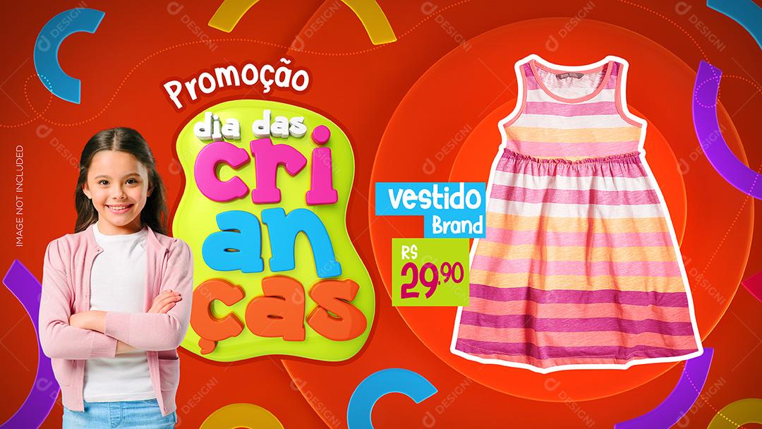 Promoção Dia Das Crianças Roupas Social Media PSD Editável