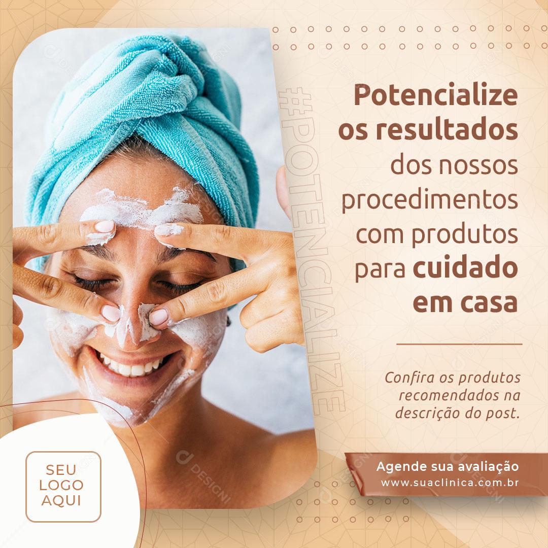 Post Feed Potencialize os Resultados dos Nossos Procedimentos Social Media PSD Editável