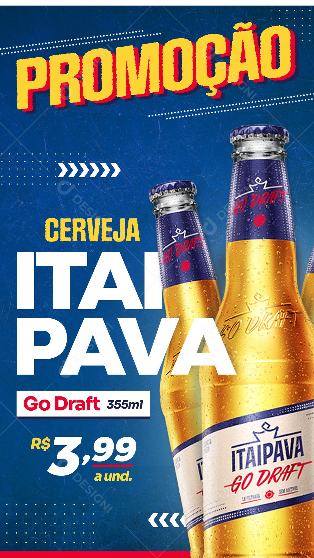 Promoção Cerveja Itaipava Social Stories Media PSD Editável