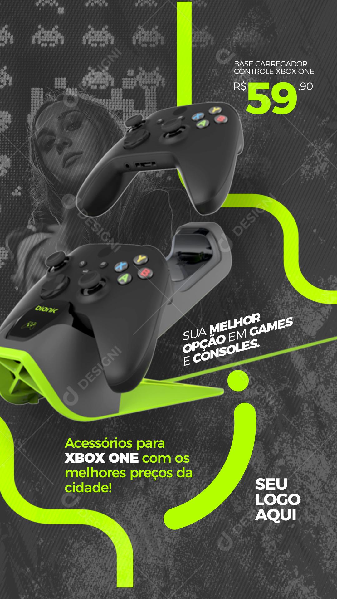 Post Story Loja Sua Melhor Opção em Gamer e Console Social Media PSD Editável