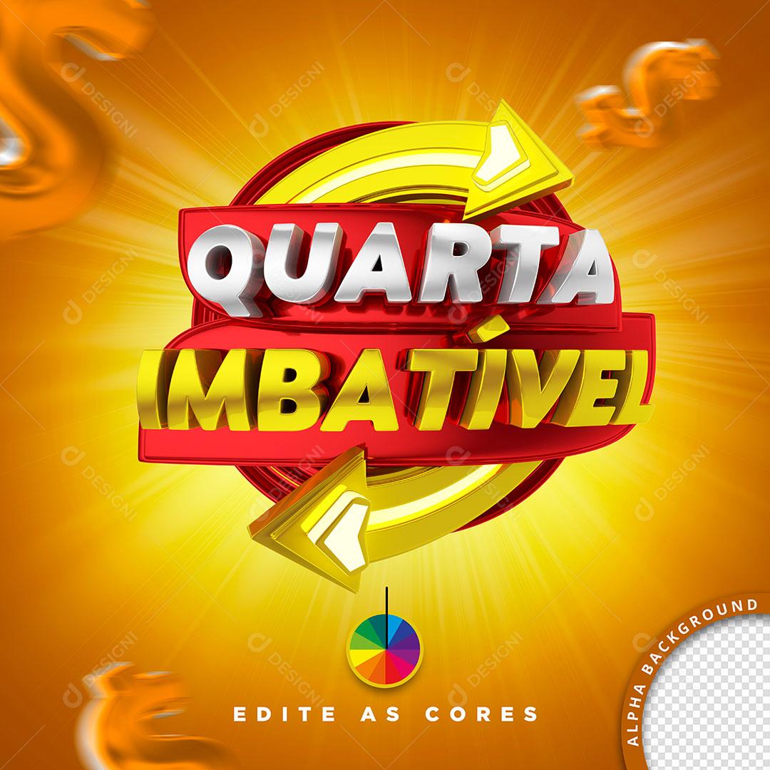 Quarta Imbatível Selo 3D Para Composição PSD Editável