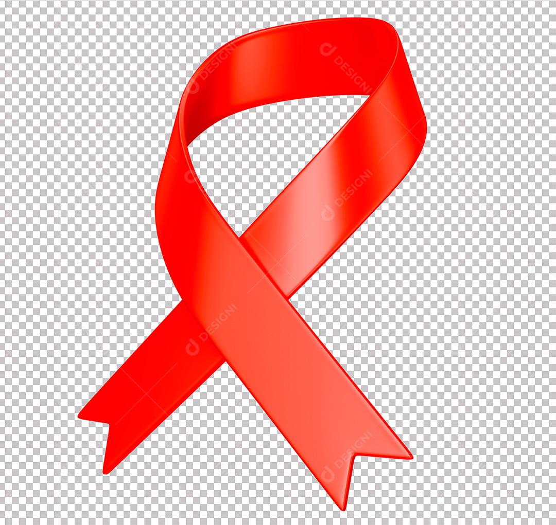 Elemento 3D Laço Vermelho PNG Transparente Sem Fundo