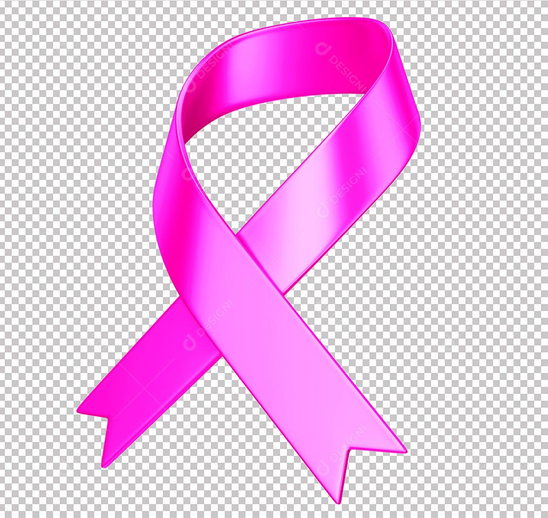 Elemento 3D Laço Rosa PNG Transparente Sem Fundo