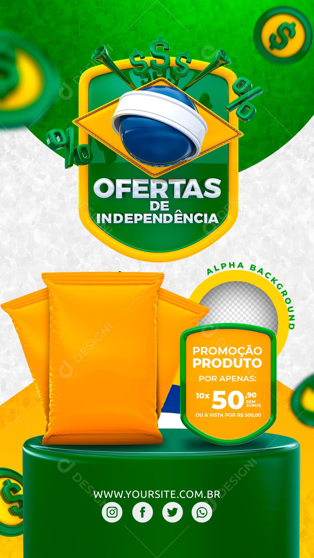 Ofertas De Independência Social Media PSD Editável