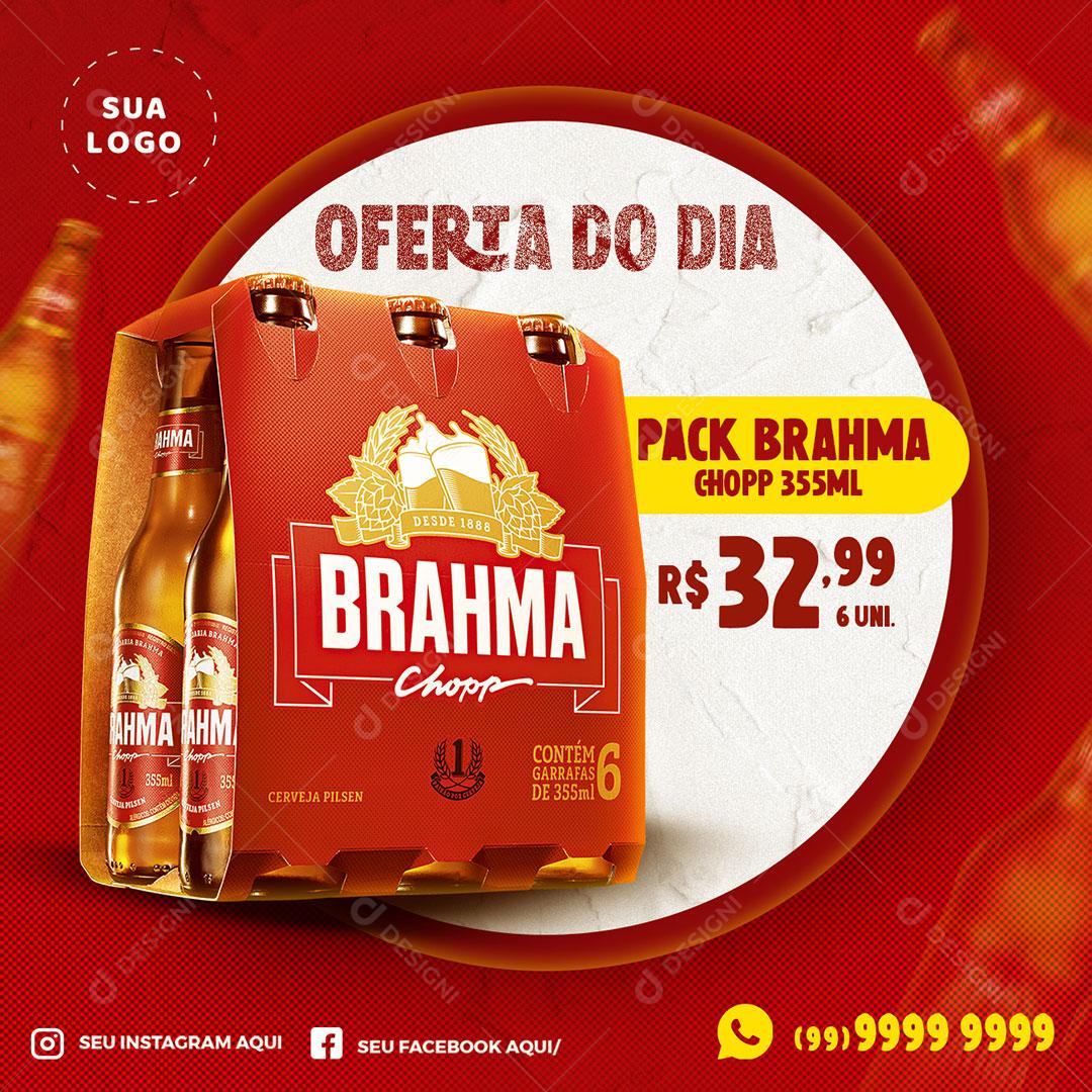 Ofertas Do Dia Pack Brahma Social Media PSD Editável