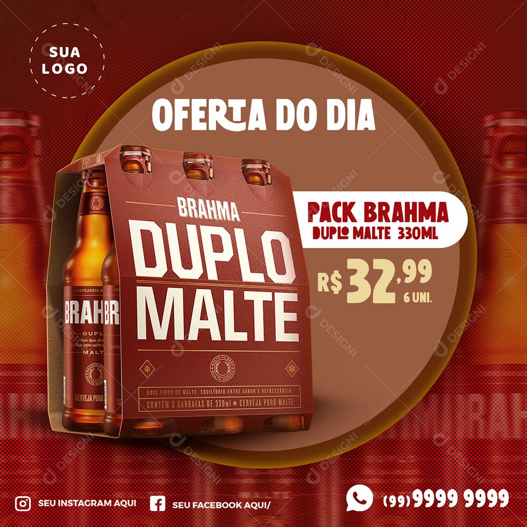 Ofertas Do Dia Pack Brahma Social Media PSD Editável