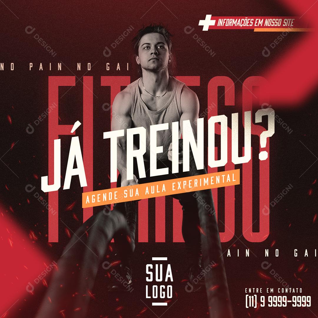 Agende Sua Aula Experimental Academia Social Media PSD Editável