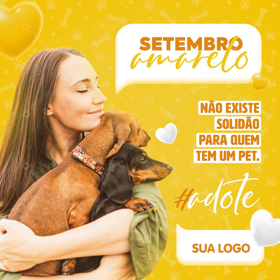 Post Feed Data Comemorativa Setembro Amarelo Social Media PSD Editável