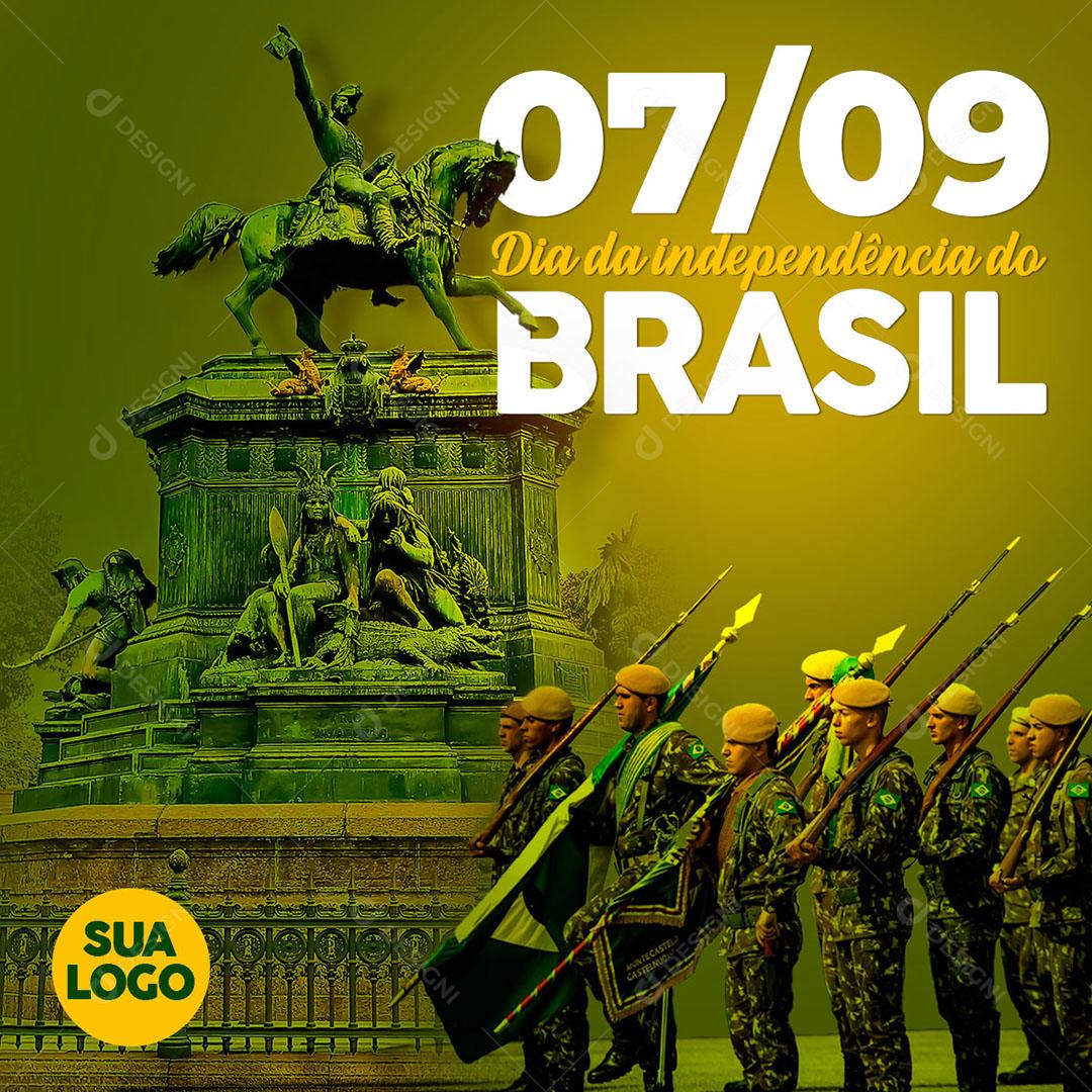 Post Feed Data Comemorativa Independência Social Media PSD Editável