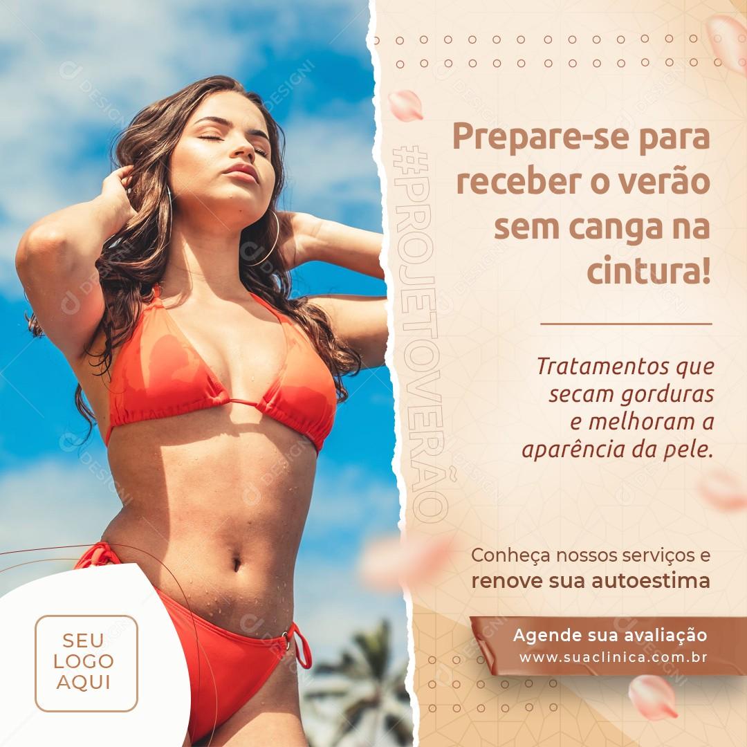 Post Feed Prepare-se Para Receber o Verão Social Media PSD Editável