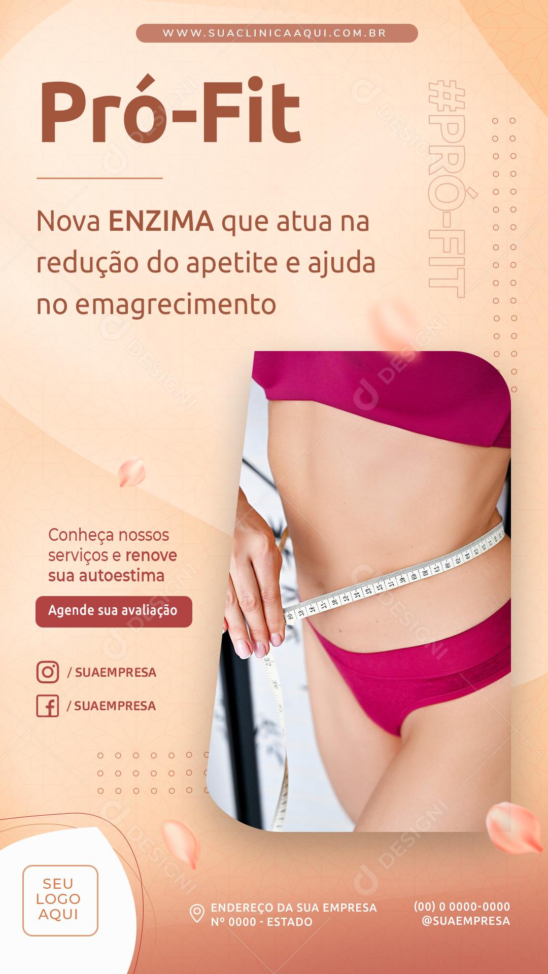 Post Story Pró-Fit Social Media PSD Editável