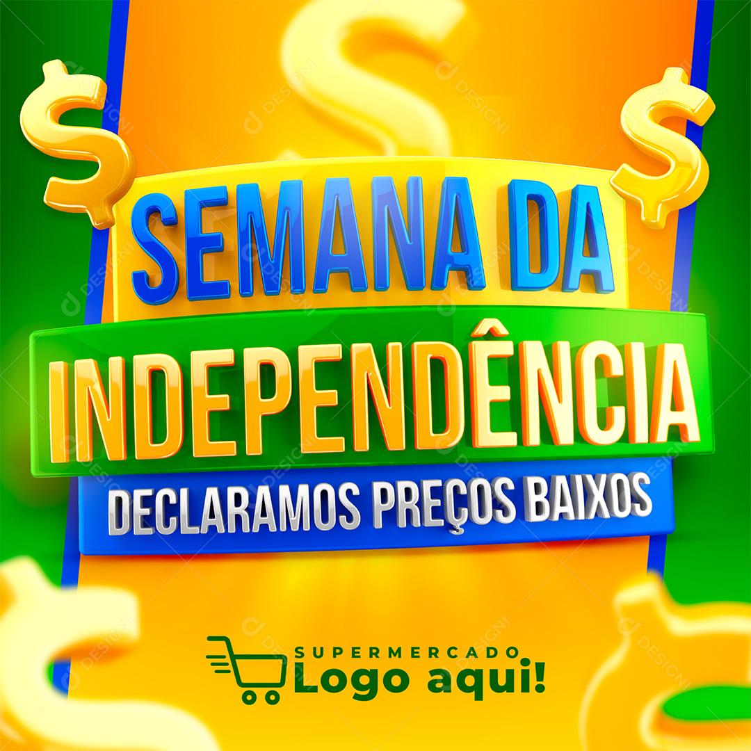 Selo 3D para Composição Semana da Independência PSD