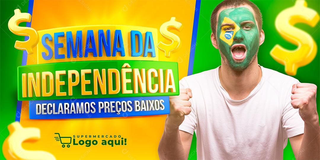Banner Semana da Independência Preços Baixos Social Media PSD Editável
