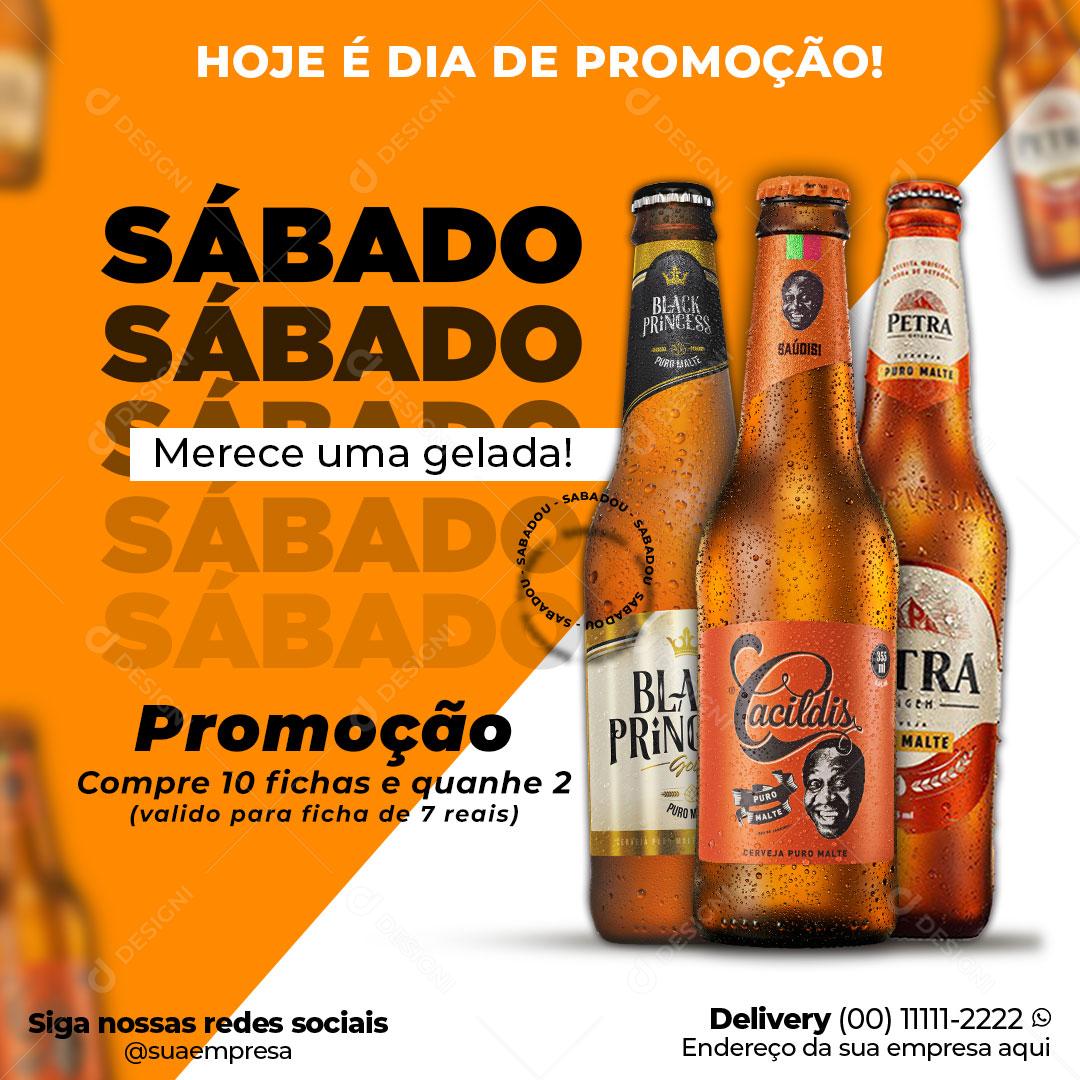Sábado Hoje É Dia De Promoção Social Media PSD Editável