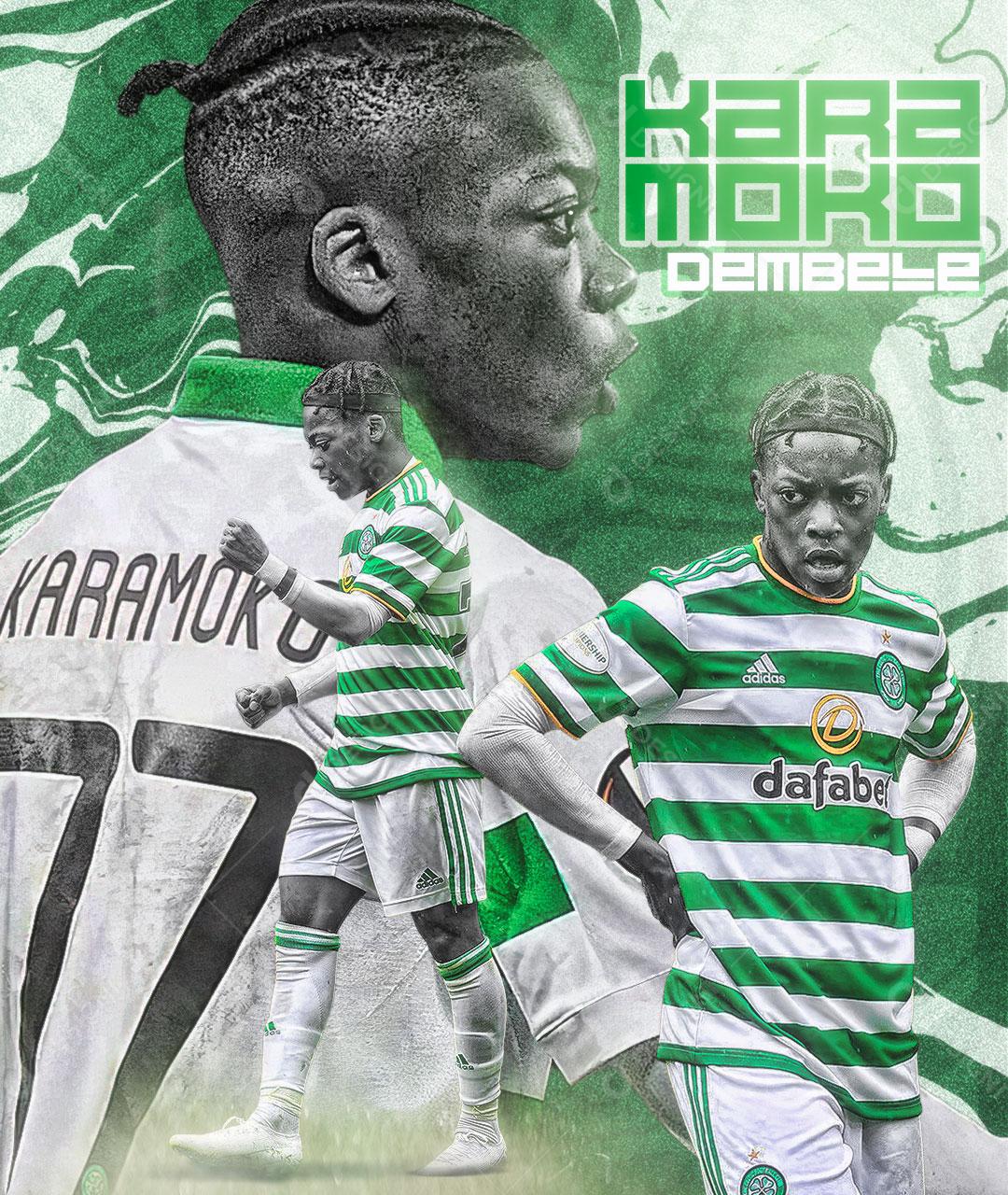 Flyer Jogador de Futebol Karamoko Dembélé Social Media PSD Editável