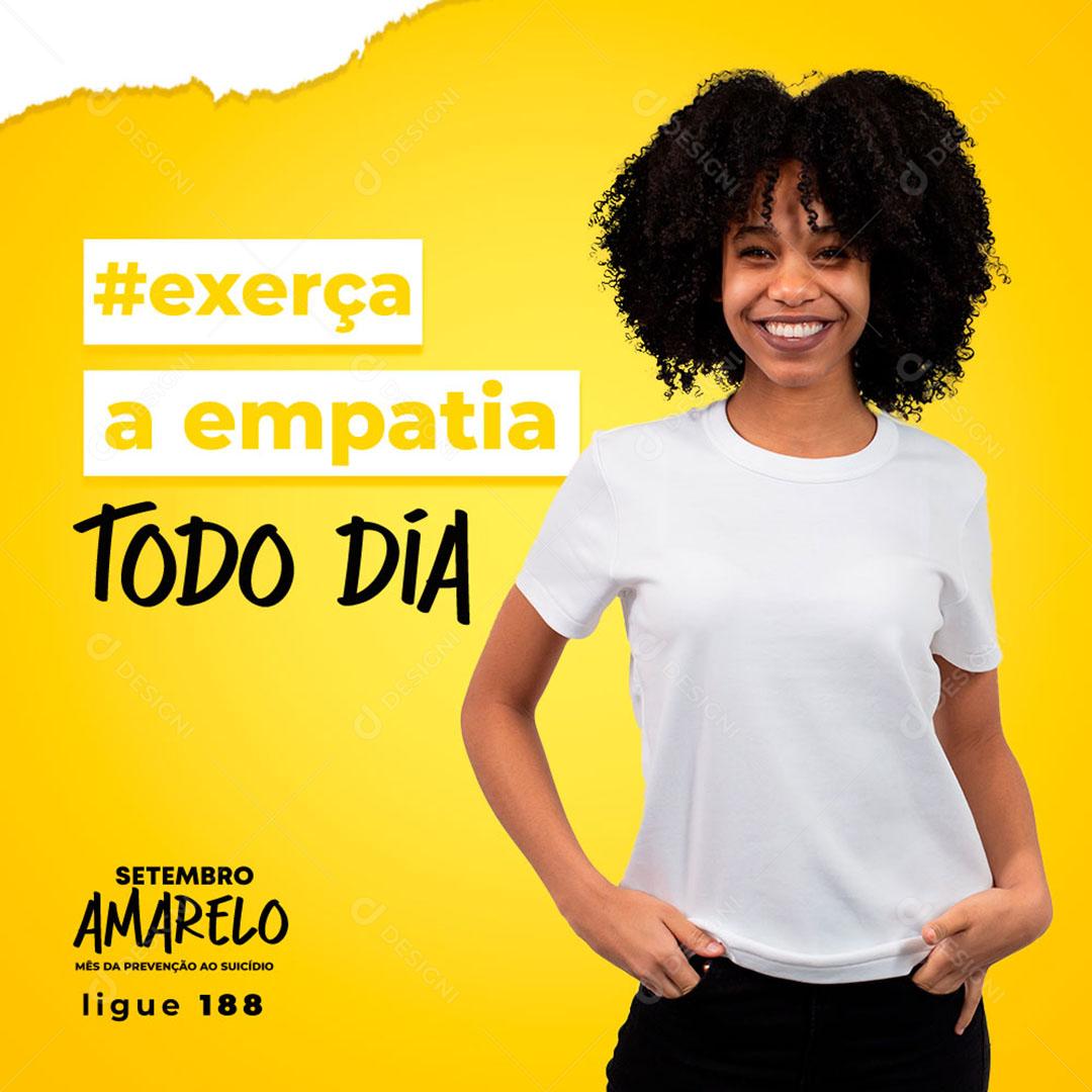 Post Feed Data Comemorativa Setembro Amarelo Social Media PSD Editável