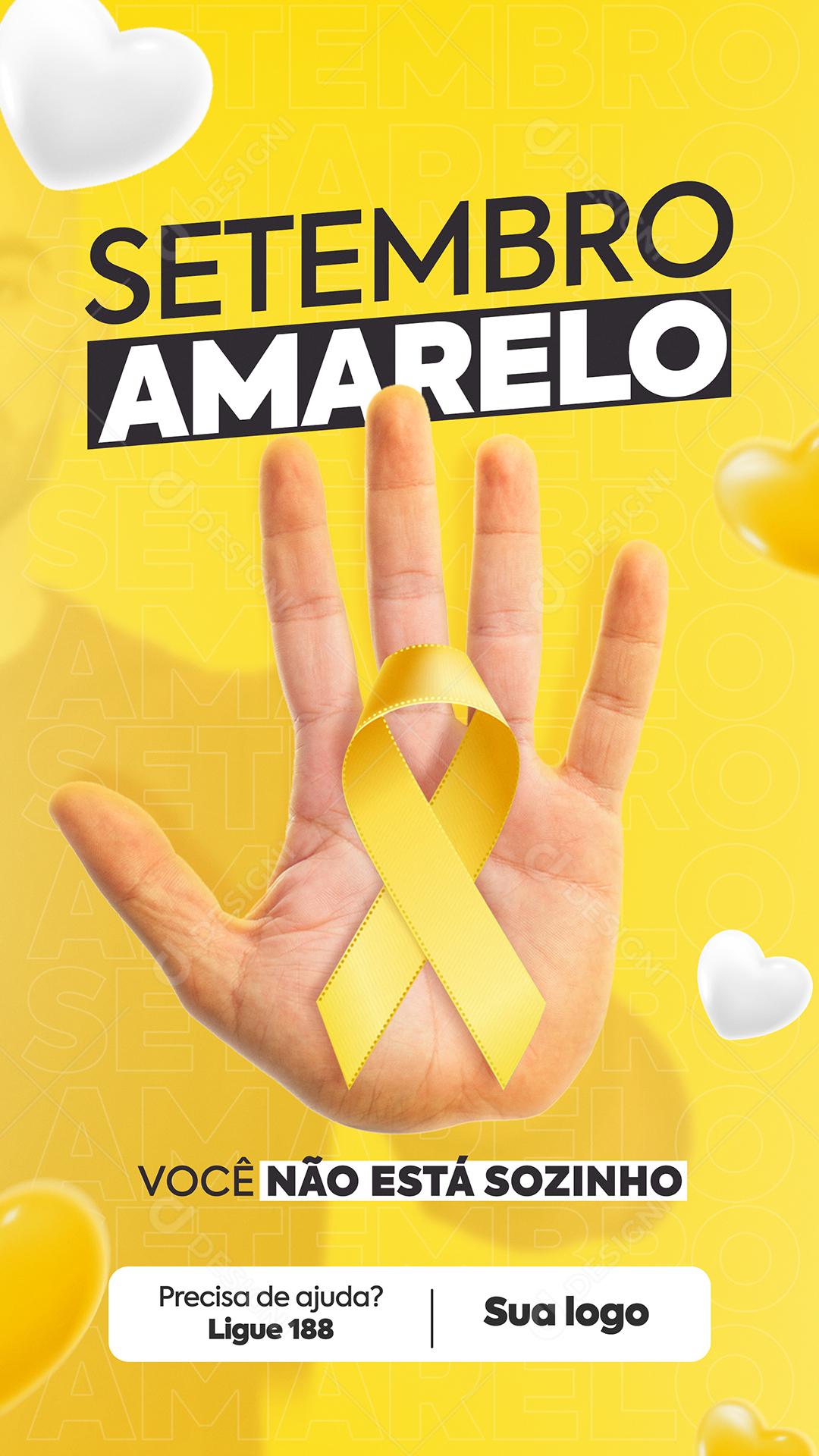 Post Story Data Comemorativa Setembro Amarelo Social Media PSD Editável