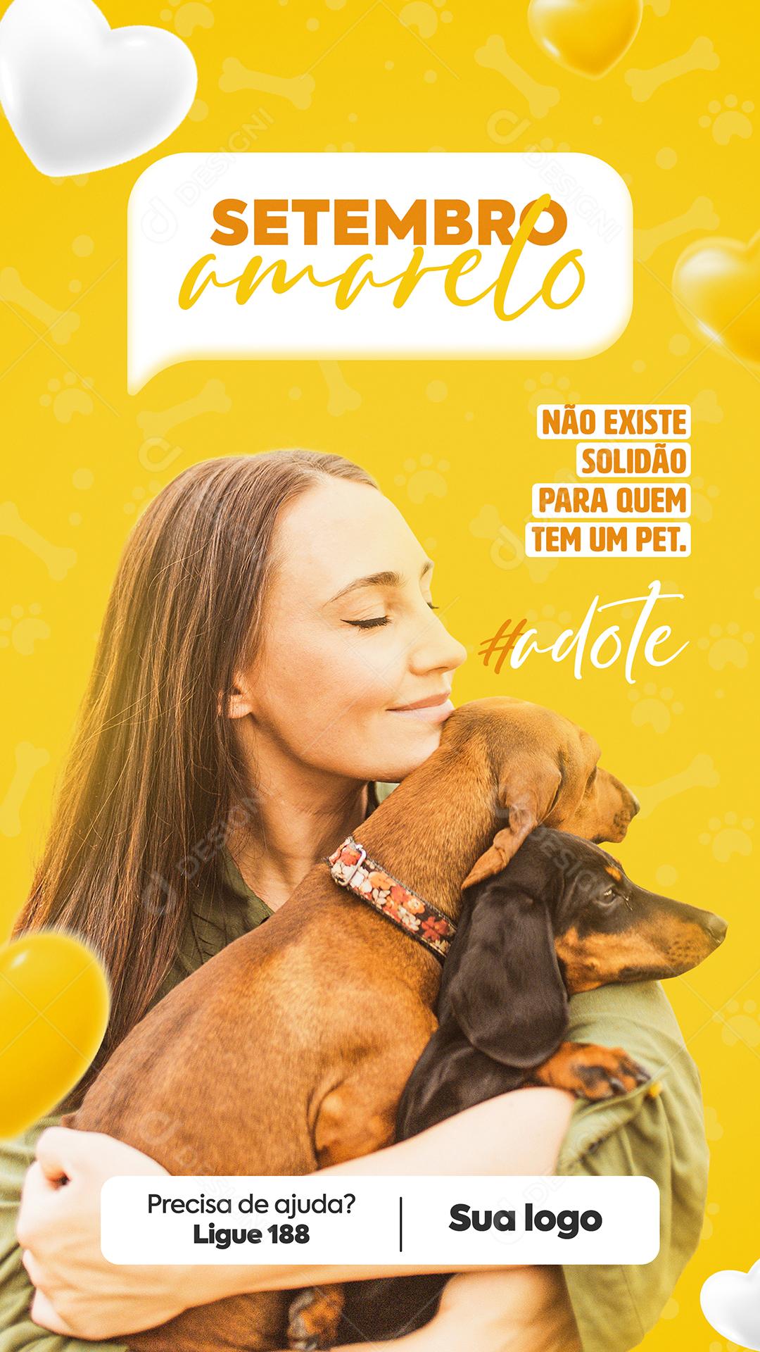 Post Story Data Comemorativa Setembro Amarelo Social Media PSD Editável