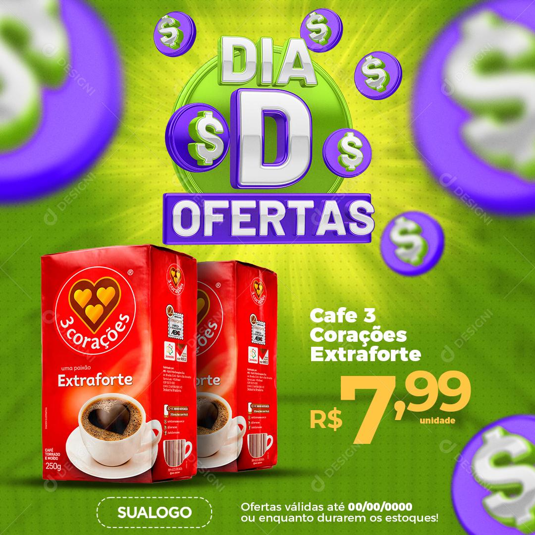 Post Feed Supermercado Dia D Ofertas Produto Social Media PSD Editável