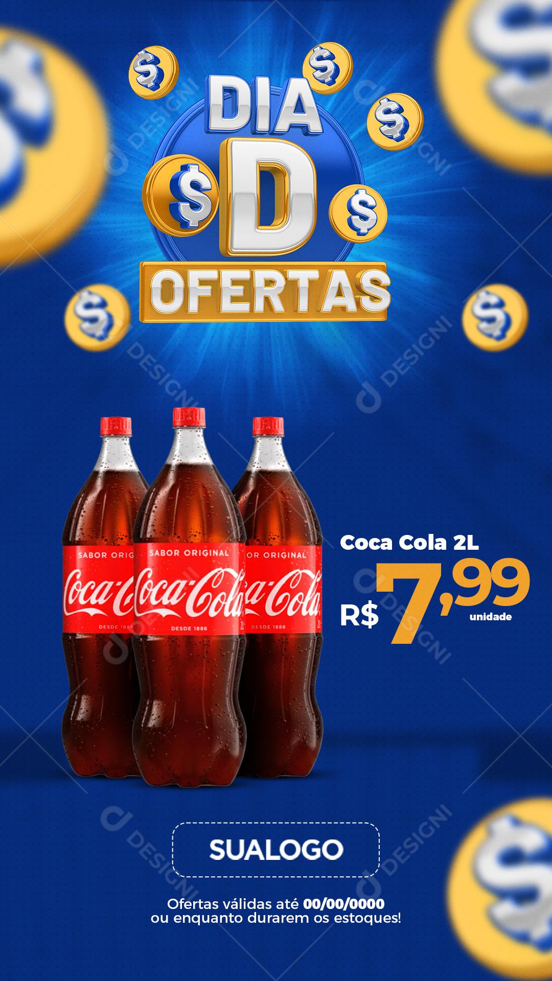 Post Story Supermercado Dia D Ofertas Produto Social Media PSD Editável