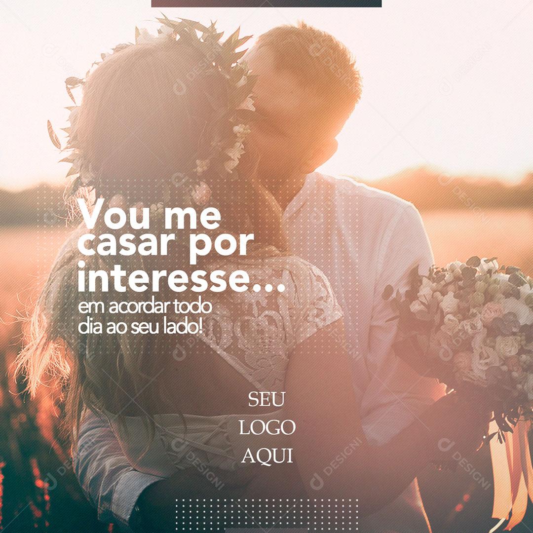 Post Feed Vou me Casar Interesse Social Media PSD Editável