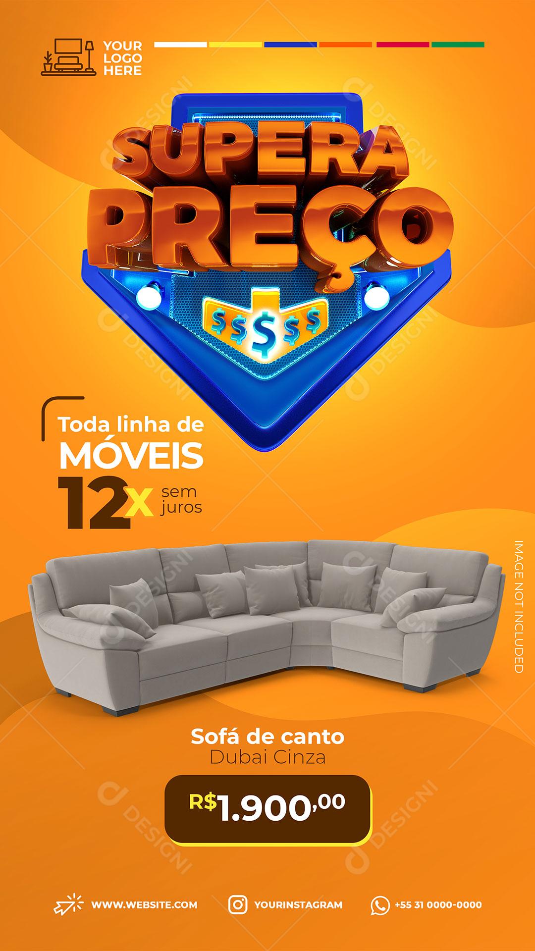 Story Outperforms Price Every Line Of Real Estate Social Media Editable PSD