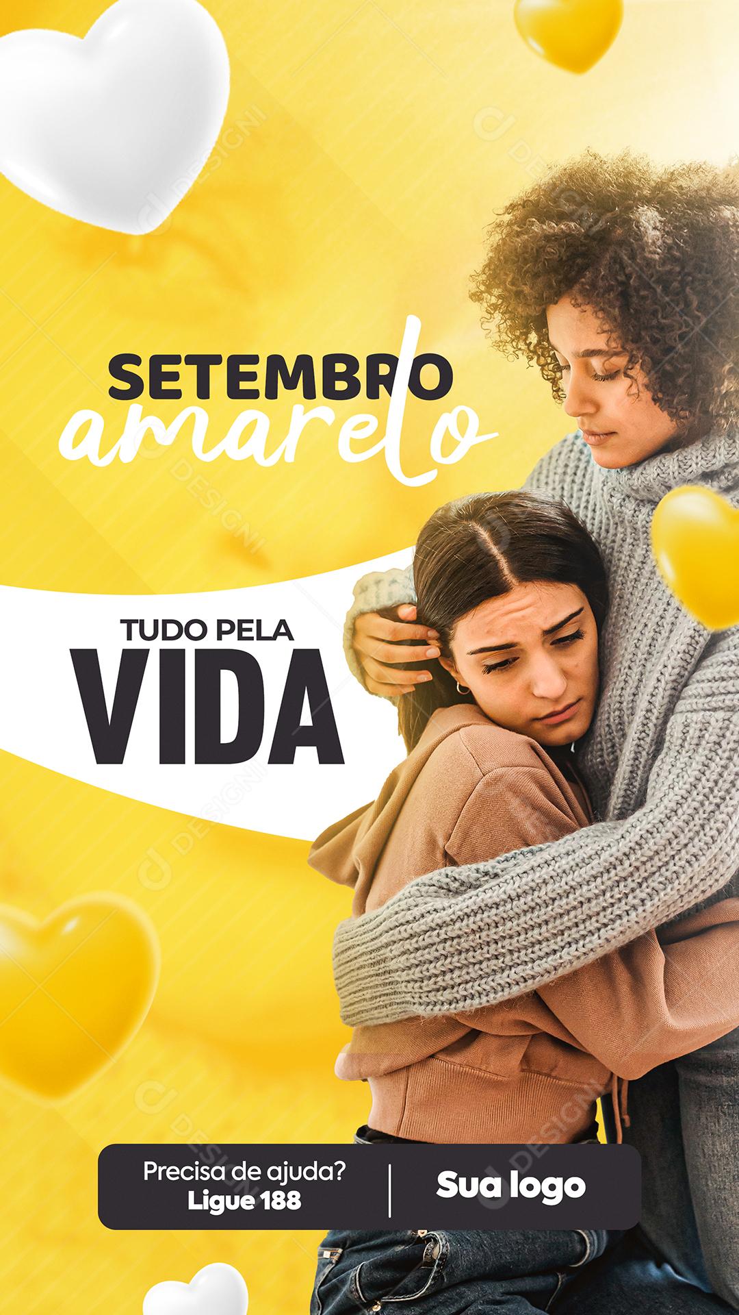 Post Story Data Comemorativa Setembro Amarelo Social Media PSD Editável