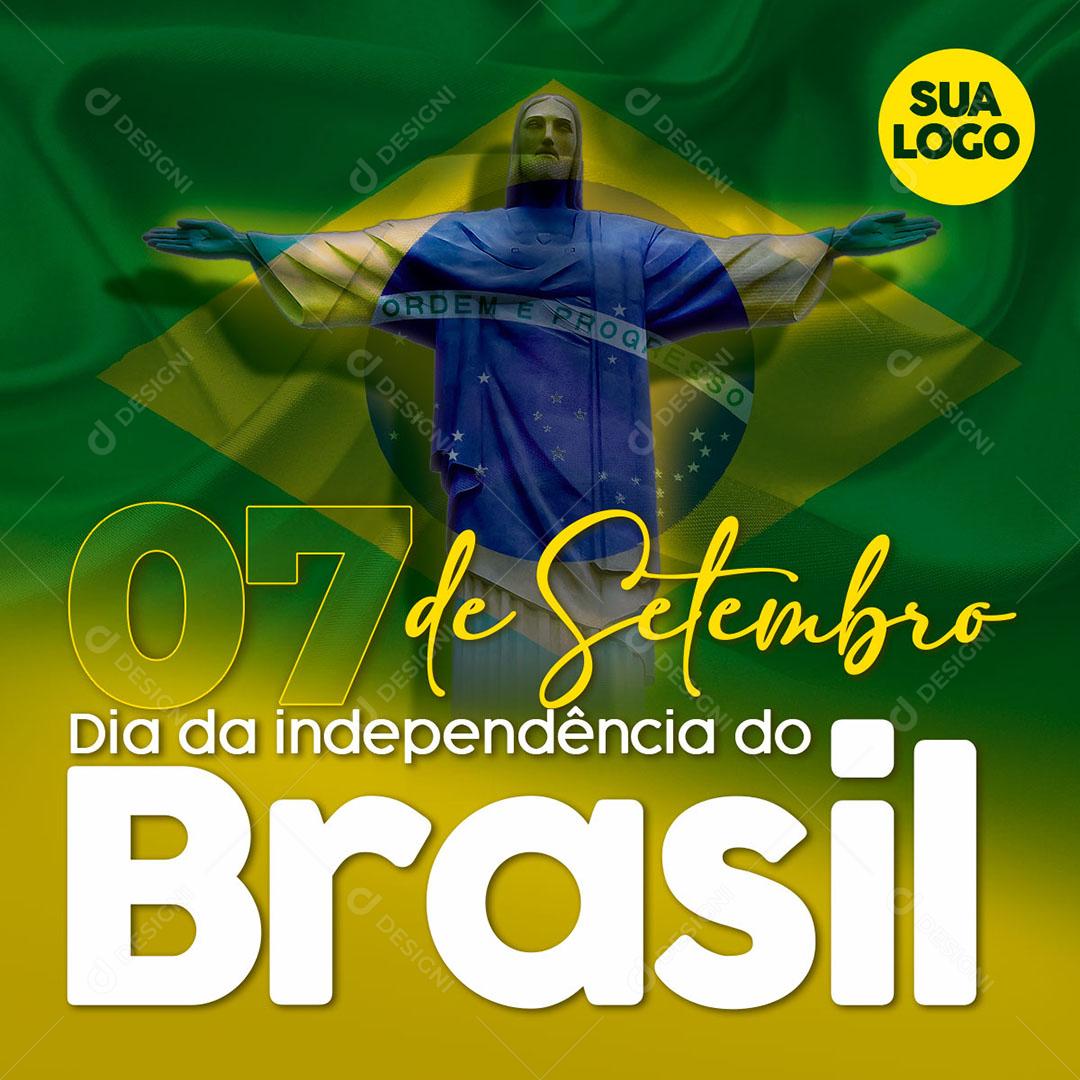 Post Feed Data Comemorativa 7 de Setembro Dia da Independência Social Media PSD Editável