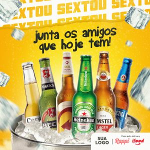 Post Feed Distribuidora Junte os Amigos Que Hoje Tem Social Media PSD Editável