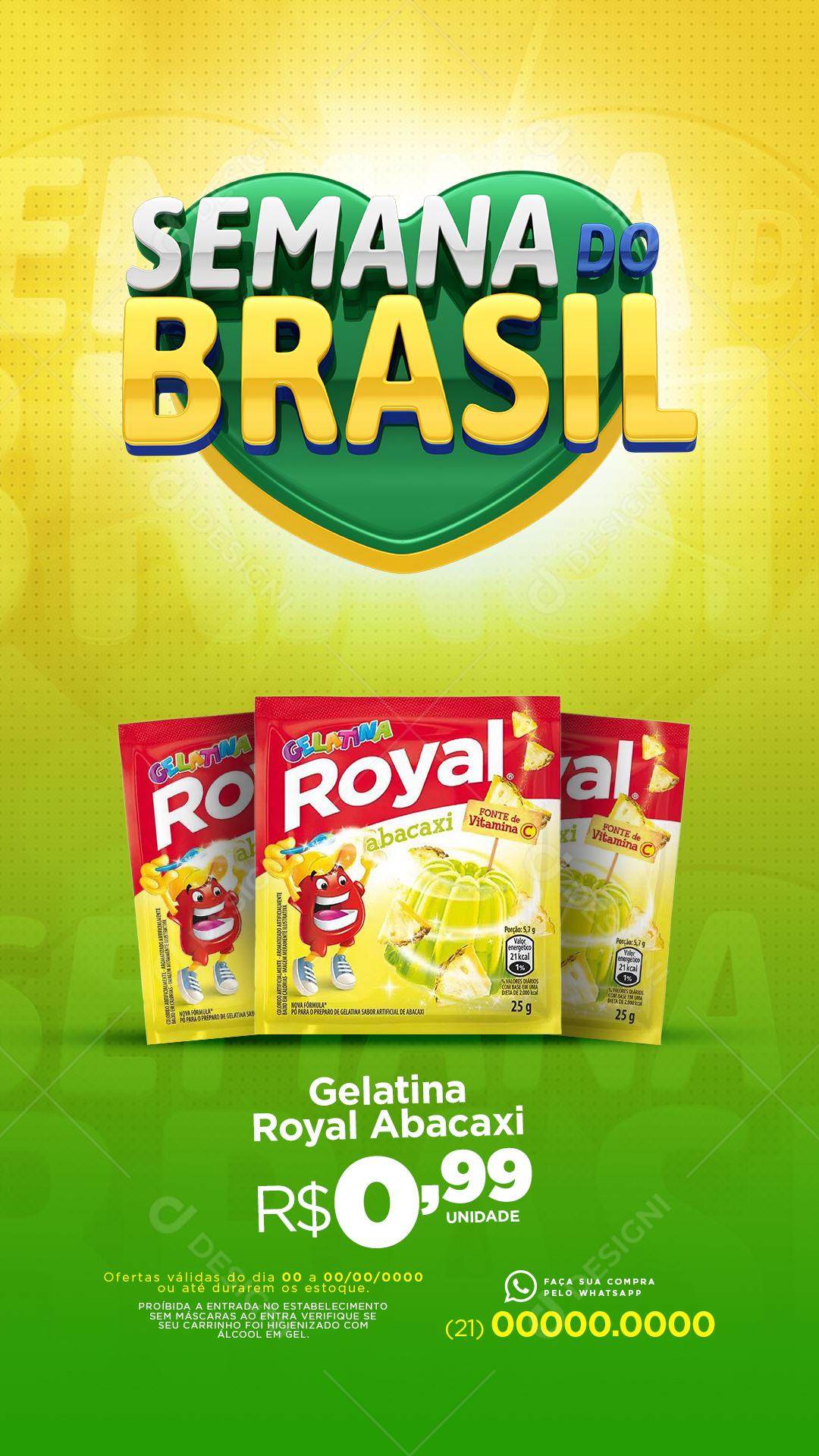 Post Story Semana do Brasil Produto Social Media PSD Editável