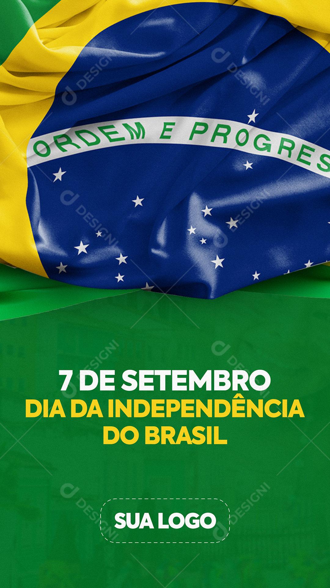 Story 7 de Setembro datas comemorativas Social Media PSD Editável