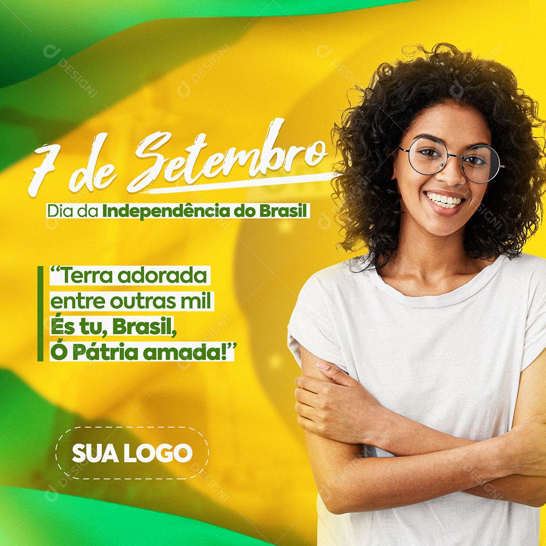 7 de Setembro datas comemorativas Social Media PSD Editável