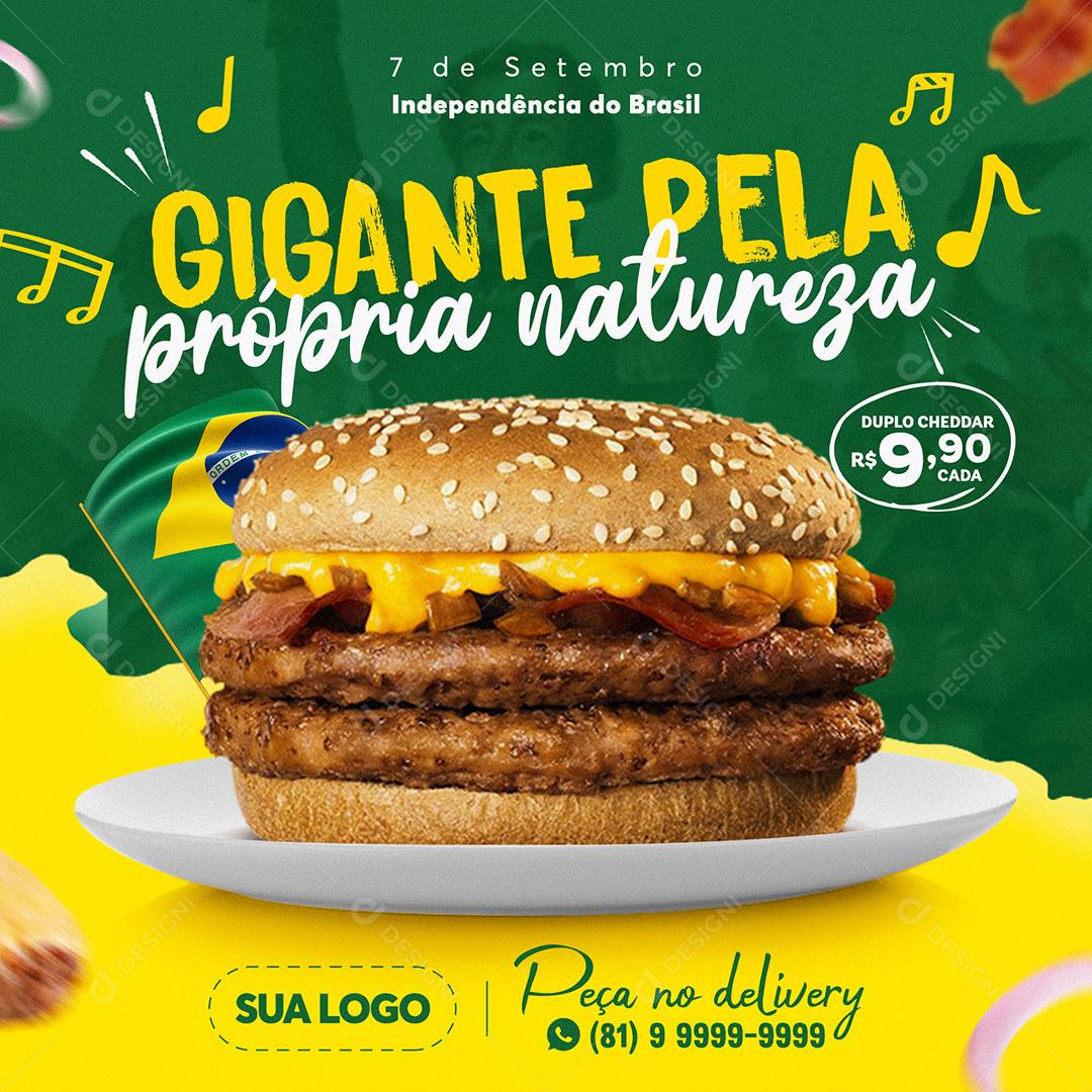 Hamburgueria Independência do Brasil Social Media PSD Editável