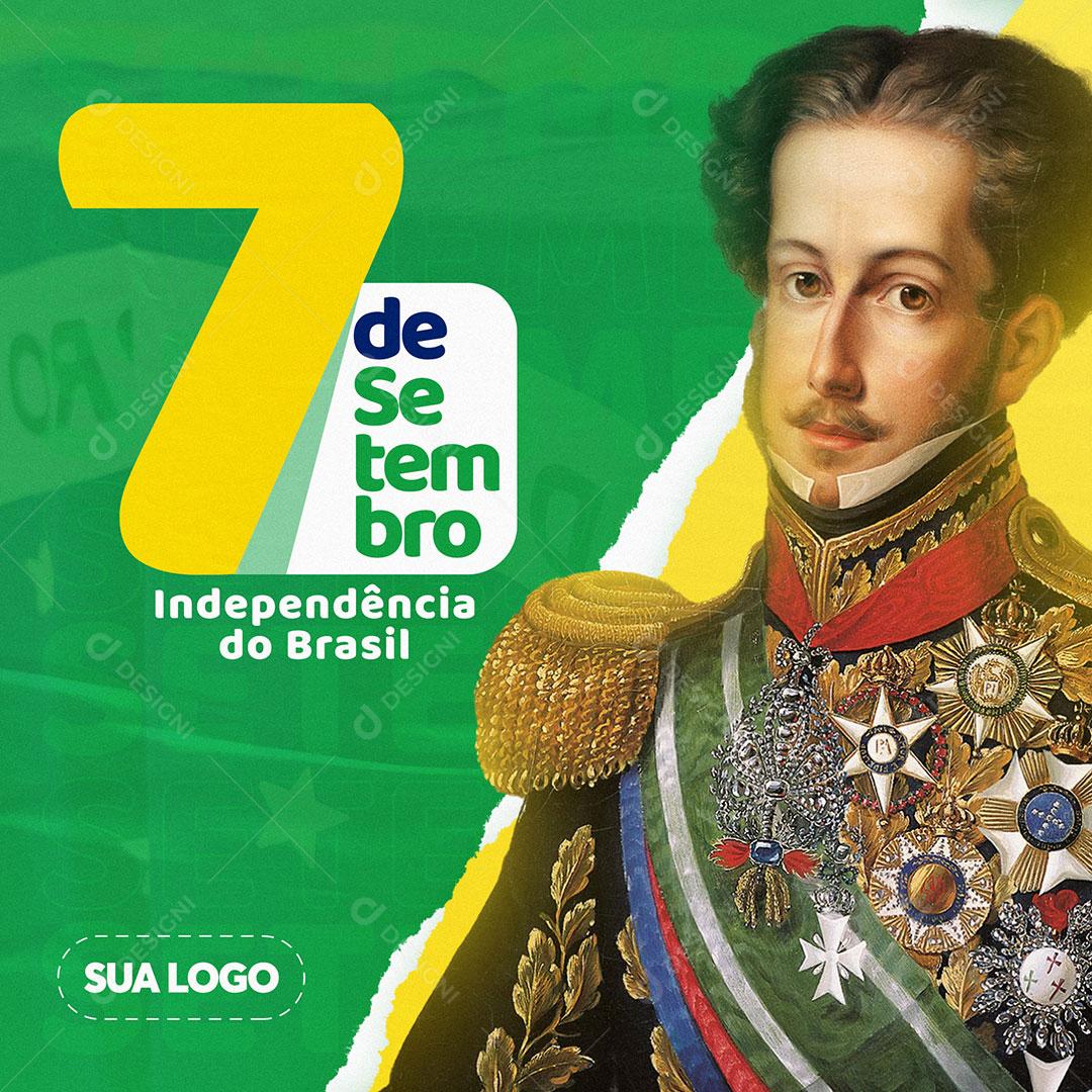 Independência do Brasil Social Media PSD 7 de Setembro Editável