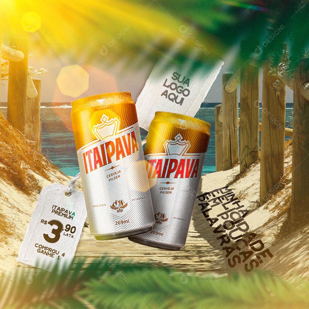 Post Feed Distribuidora Minha Felicidade em Poucas Palavras Bebida Social Media PSD Editável