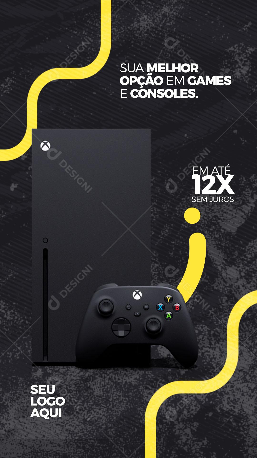 Story Sua Melhor Opção em Gamer e Console Social Media PSD Editável