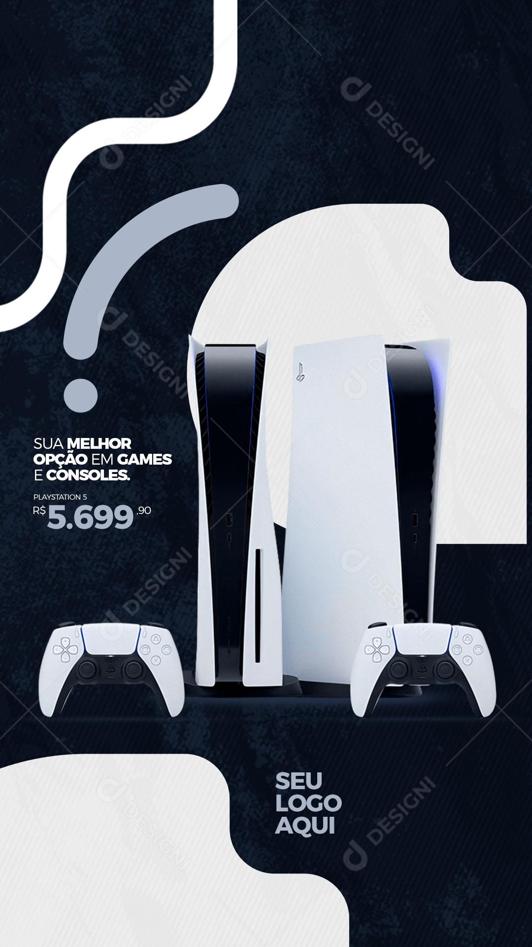 Story Sua Melhor Opção em Gamer e Console Produtos Social Media PSD Editável