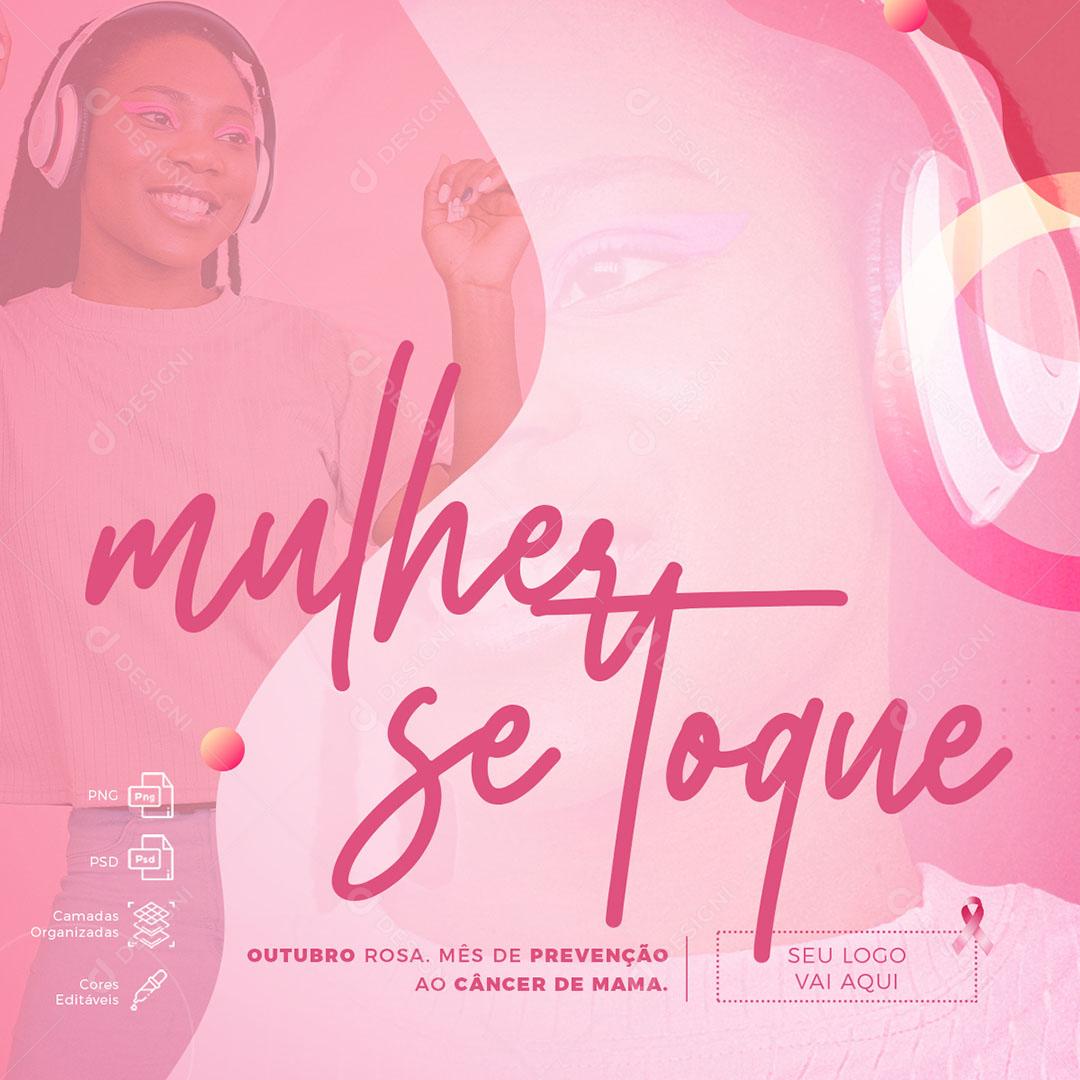 Post Feed Mulher se Toque Social Media PSD Editável