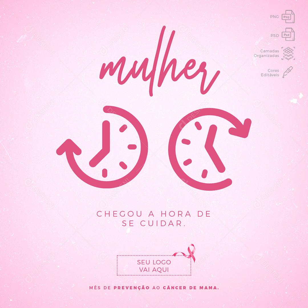 Post Feed Data Comemorativa Outubro Rosa Social Media PSD Editável