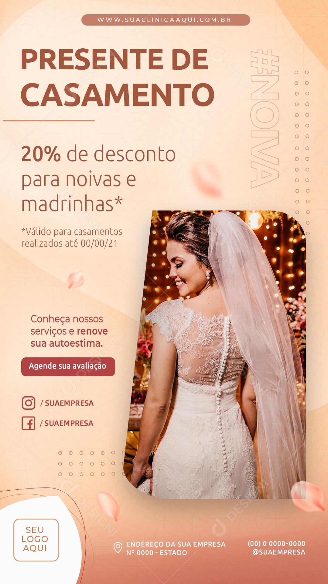 Presente De  Casamento Social Media PSD Editável