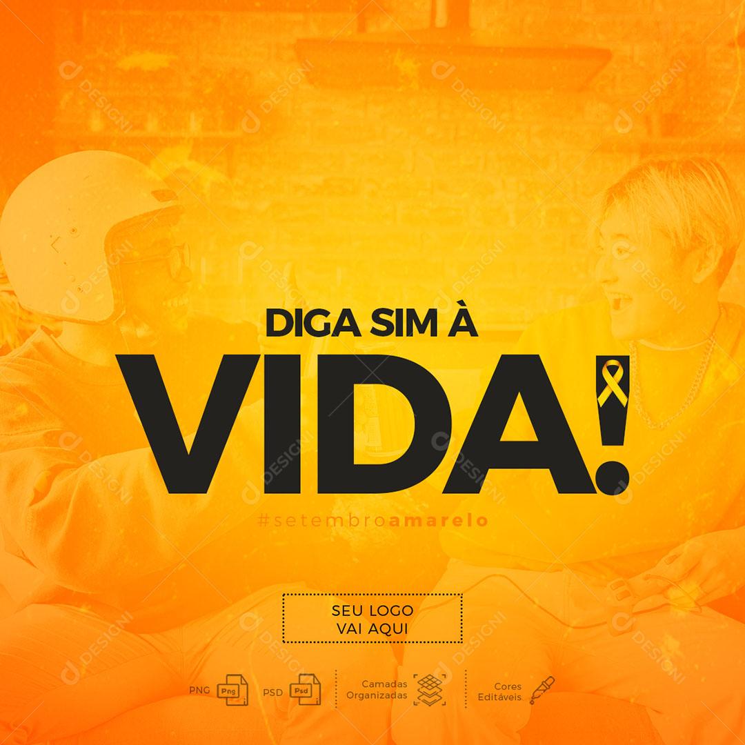 Post Feed Data Comemorativa Diga Sim á Vida Social Media PSD Editável