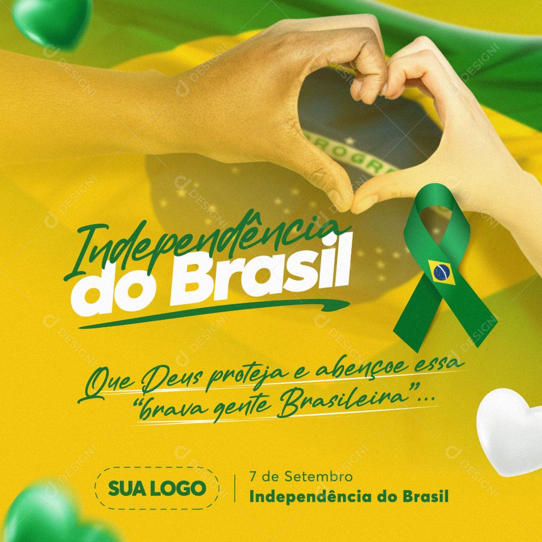Post Feed Independência do Brasil Social Media PSD Editável