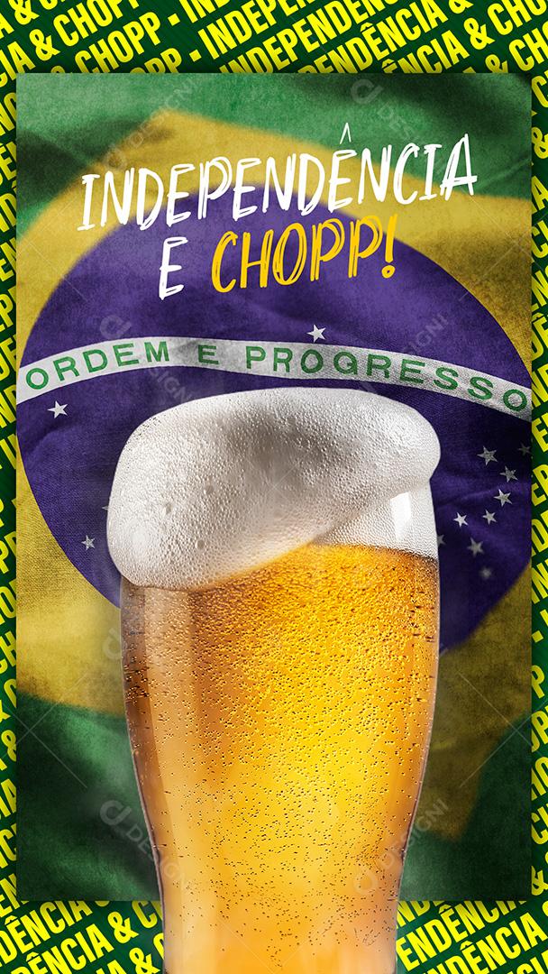 Independência e Chopp Bares Stories Social Media PSD Editável